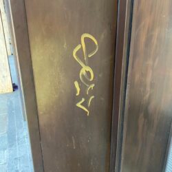 Graffitti Removal from Bronze<br>Central Cross  <br>London