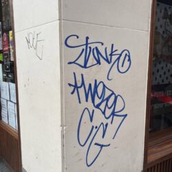 Graffitti Removal from Stone<br>Central Cross <br>London